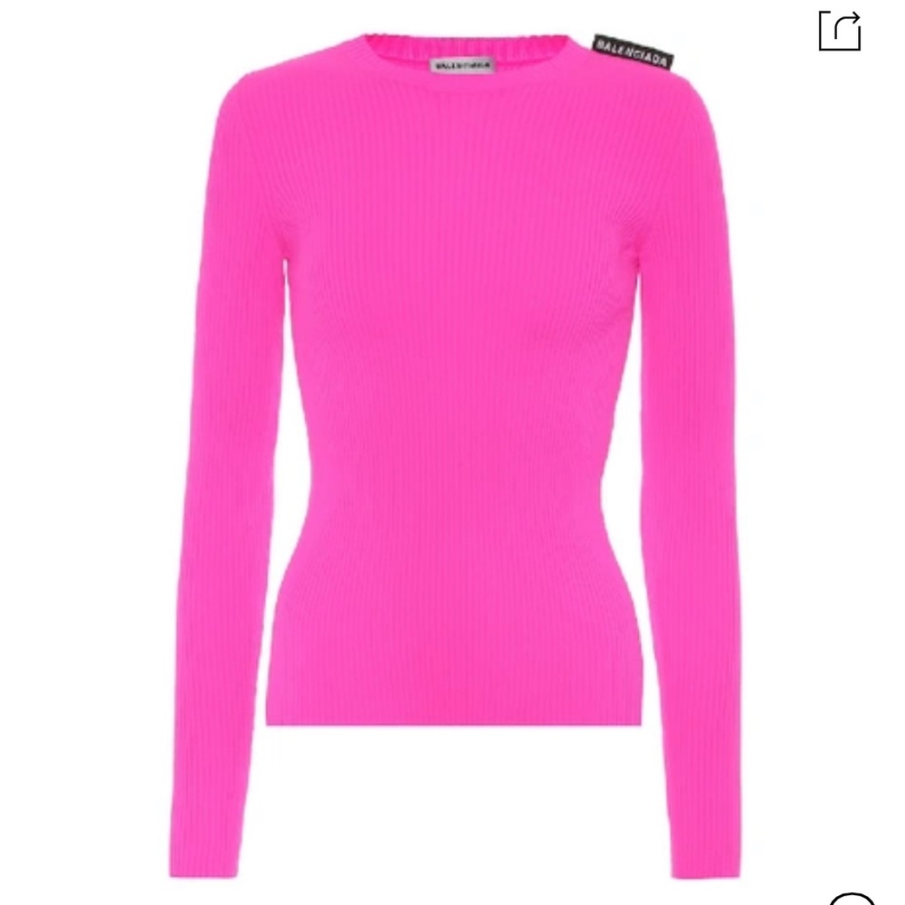 Balenciaga hot pink sweater